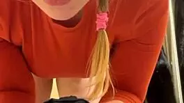 Extreme public pussy fingering with vibrator