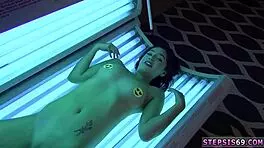 Petite Thai teen blows annoying stepbrother