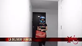 Young Latina Delivery Girl Submits To Muscular Peruvian