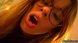 Geek girl with wet pussy craves a monster cock!
