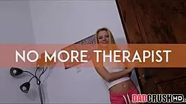 skinny blonde stepdaughter gets pov blowjob from horny stepdad.