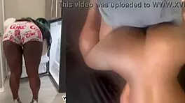 Big tit black teen fucked by step dad