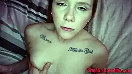 petite amateur teen gets facial cumshot in hd pov