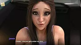 Perky tits and nice ass smiling teen gets interviewed