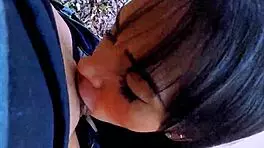 Linda's first public deepthroat porn