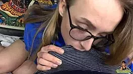 First time 18-year-old stepsister gets facial cumshot
