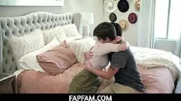 fapfam - nicole aria cums hard in kitchen with tyler