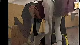 Shauna Sucks Big Cock at the Gym in 3D