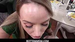 Stepson's first time with mom: Taking a point of view, a hot handjob and blowjob scene