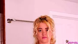 Wow, this blonde teen's body screams for anal fucking!