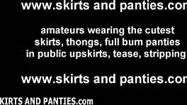 I love it when you try to peek up my skirt while i tidy up