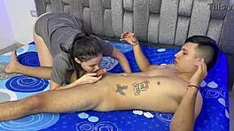 Teeny stepbrother gets woken up by spicy stepsister’s blowjob in the morning