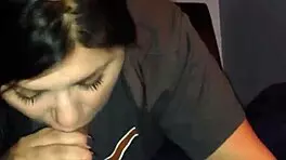 Brunette Teen Blows Monster Cock Fiercely