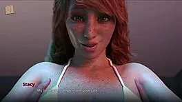 redhead amateur stacey flaunts her perfect body in homemade 3d game