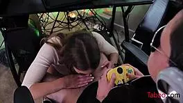 Multitasking gamer stepbro fucks sis & plays - kenzie madison