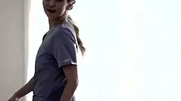 Milf watches teen fuck with cum in mouth