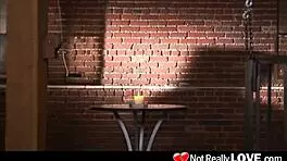 stockinged woman in domination role with her loyal submissive