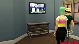 Teen boruto fucks milf bulma in anime cosplay, she begs for harder and cum inside