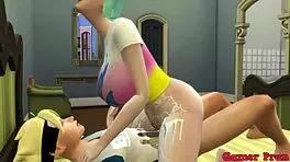 Teen boruto fucks milf bulma in anime cosplay, she begs for harder and cum inside