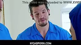 Petite Muslim sexual dazzling Maya Bijou receives two studs, Bambino and Mike Mancini, who take turns in fucking her mouth and pussy