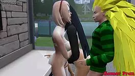 I can't believe hinata and sakura talked about loving to fuck, then we had that wild threesome on the table, finishing inside her.