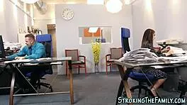 Little teen stepdaughter chats with stepdad