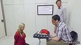 Frisky teen was taken to asylum for uninhibited treatment.