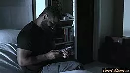 Seductive stepteen loves black cock in shower