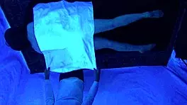 Young and Black beauties, Gigi Breeze erotic black light massage