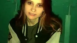 redhead girl sucked in stairwell while parents home, horny monster cock