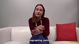 I interview redhead lili sommer for czech casting