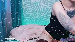 Ultimate Ahegao Masturbation POV Blowjob Double Dildo Sucking