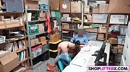 A police officer offers himself in as far as a young woman is concerned in an office encounter