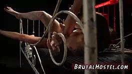 sexy brazilian teen ass and companion in bdsm bondage scene
