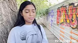 Latina in the act of amateur romance, caught having sex