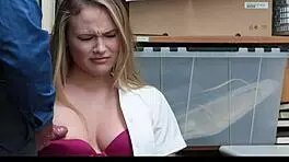 pervert officer fucks young 18+ blonde shoplyfter in office?