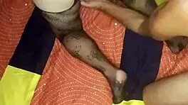 My wife is such a slut in our homemade threesome orgy.