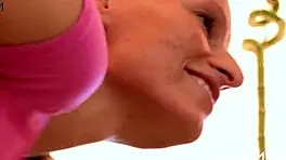 Pigtailed Cutie Mastering Deep Moves with a Big Challenge