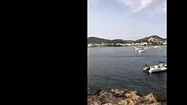 Teasing teen on spring break in bikini