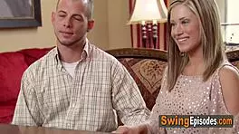 One night of lascivious sexual moments with a playful couple and a nasty group of swingers