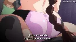 young busty athletic hentai character in action