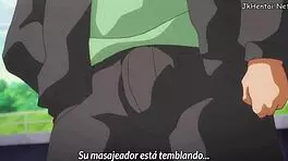 young busty athletic hentai character in action