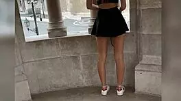 I love public masturbation and flashing leading to pov blowjob