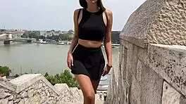 I love public masturbation and flashing leading to pov blowjob