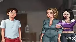 Summertimesaga - milf gives stress relief handjob in episode 4.75 😌