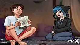 Summertimesaga episode 79 features teen stripping scene