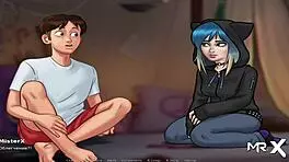 Summertimesaga episode 79 features teen stripping scene