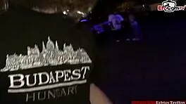 Ebony woman with big natural boobs is taken away on the street