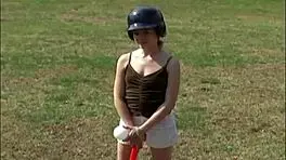 Teen Babe Flashes Panties Outside