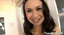 yo, wanna watch this cute gal suck like a total pornstar?